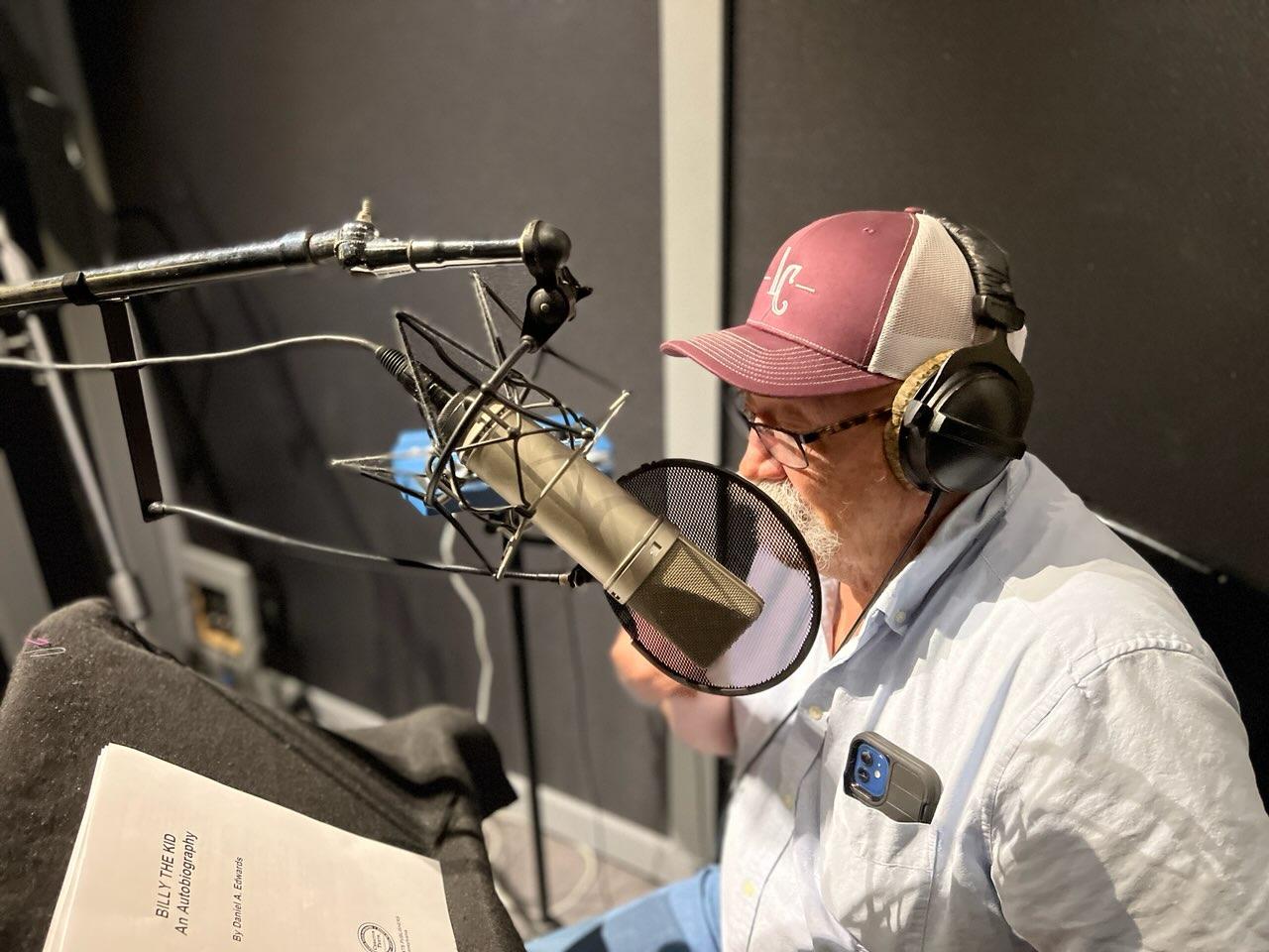 Actor Barry Corbin in Studio Narrating Billy the Kid