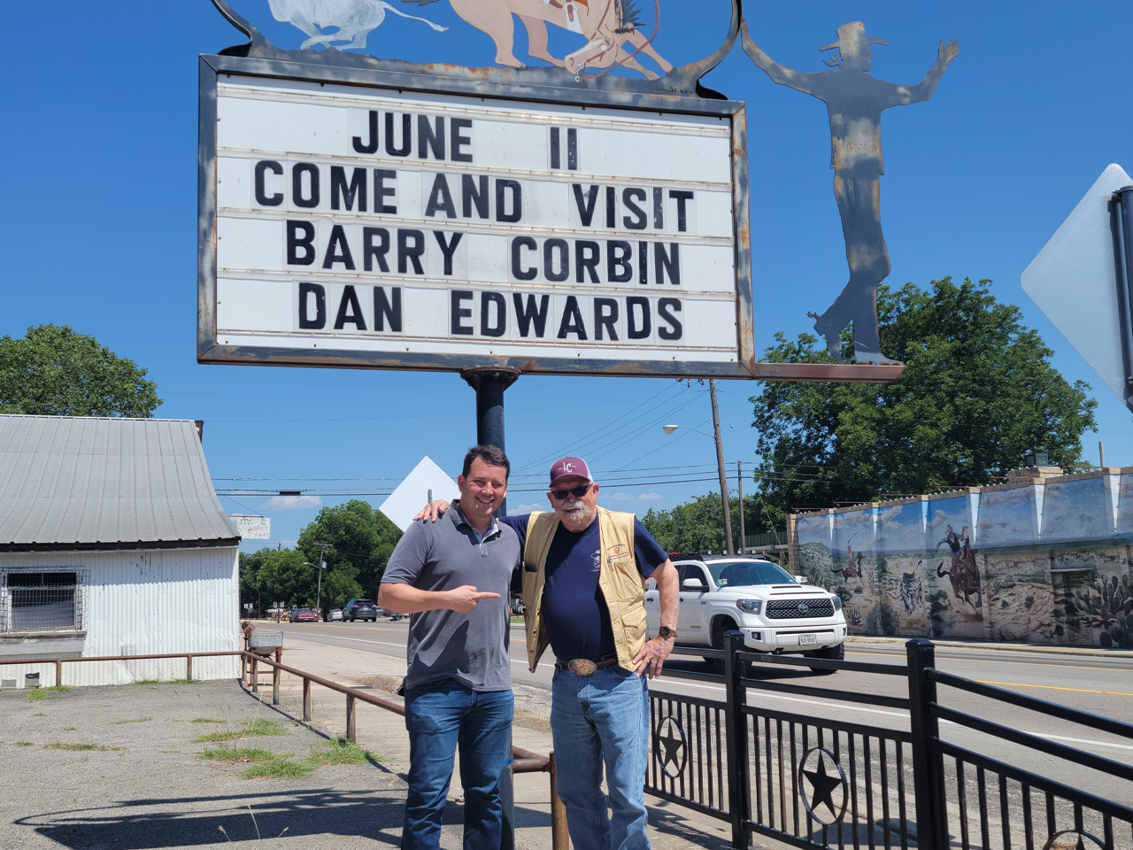 Photo of Actor Barry Corbin with Author Daniel A. Edwards